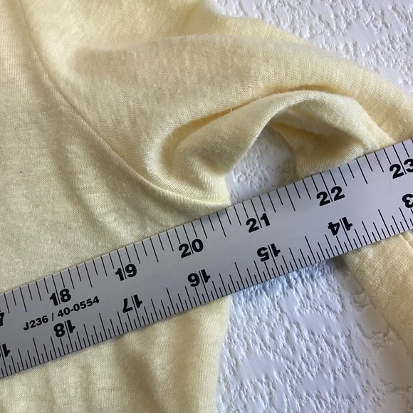 Joie Pale‎ Yellow Linen Blend Bolero Shrug Crop Cardigan Size 8 NEW - Picture 8 of 10